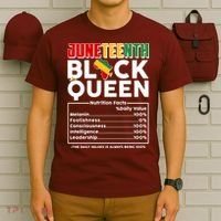 Juneteenth Black Queen Nutritional Facts T-Shirt thumb 6