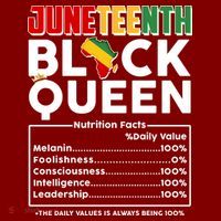 Juneteenth Black Queen Nutritional Facts Kids Sweatshirt thumb 2