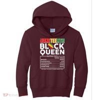 Juneteenth Black Queen Nutritional Facts Kids Hoodie thumb 0
