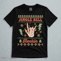 Jingle Bell Rockin Skeleton Hand Ugly Christmas T-Shirt thumb 5
