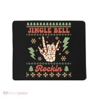 Jingle Bell Rockin Skeleton Hand Ugly Christmas Mousepad thumb 0