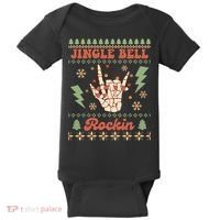 Jingle Bell Rockin Skeleton Hand Ugly Christmas Baby Bodysuit thumb 0