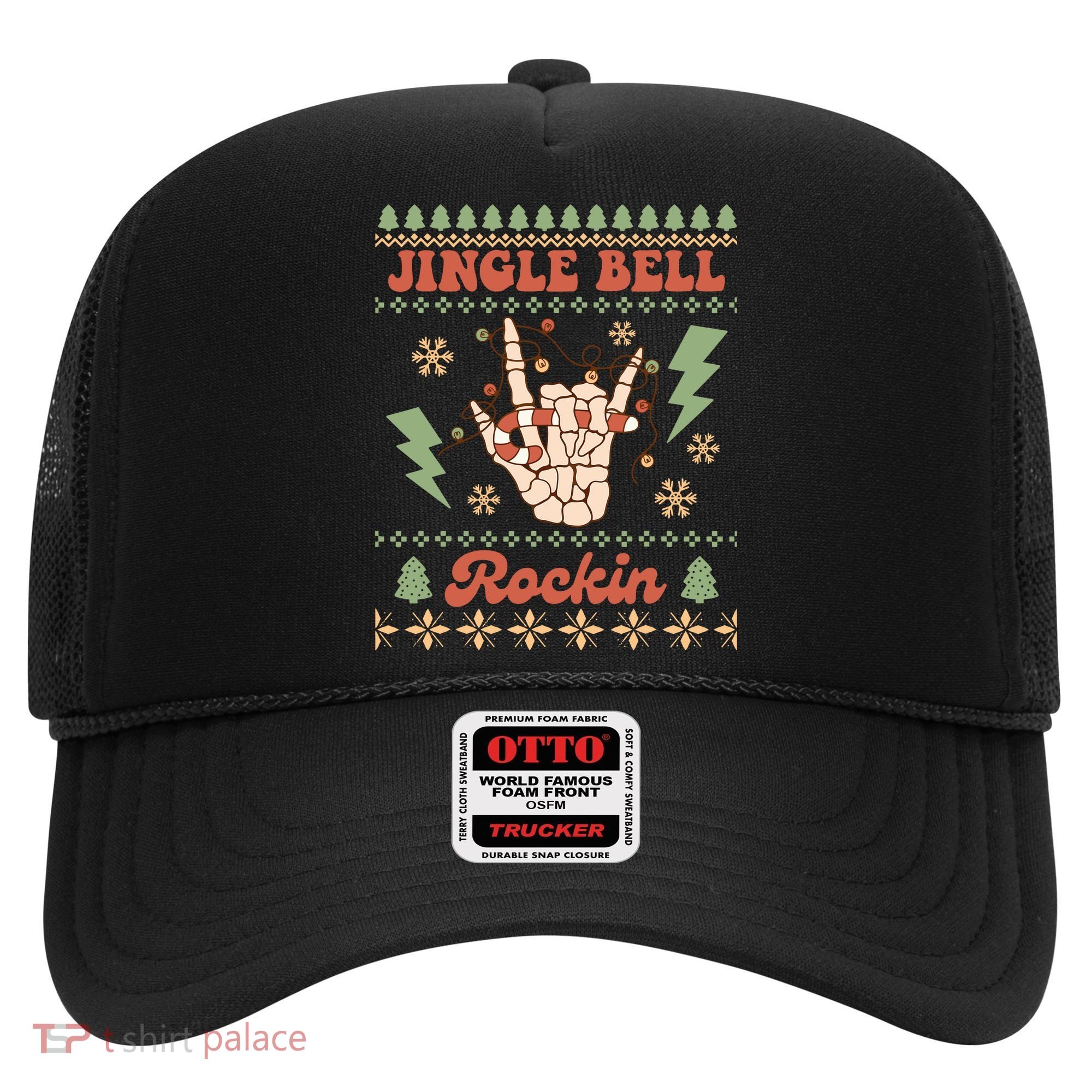 Jingle Bell Rockin Skeleton Hand Ugly Christmas Hat