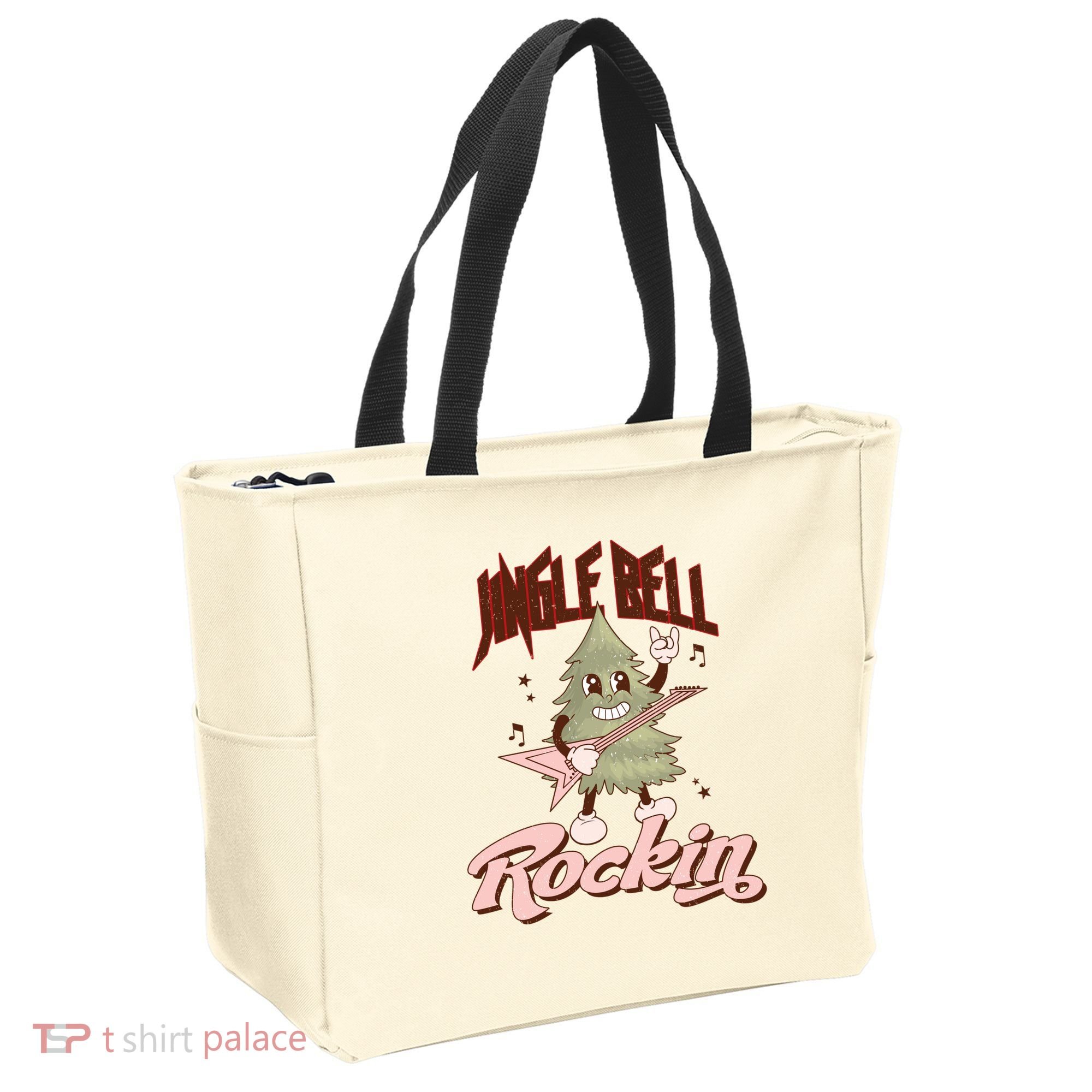 Jingle Bell Rockin Guitar Tree Tote Bag