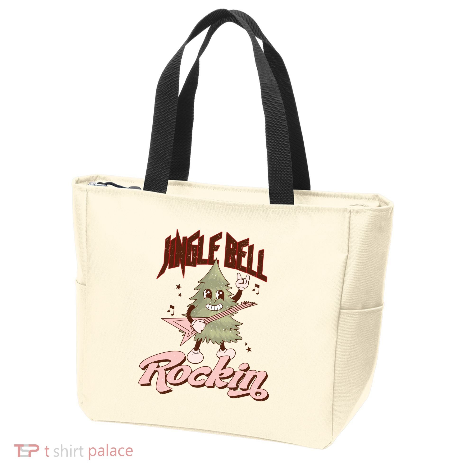 Jingle Bell Rockin Guitar Tree Tote Bag