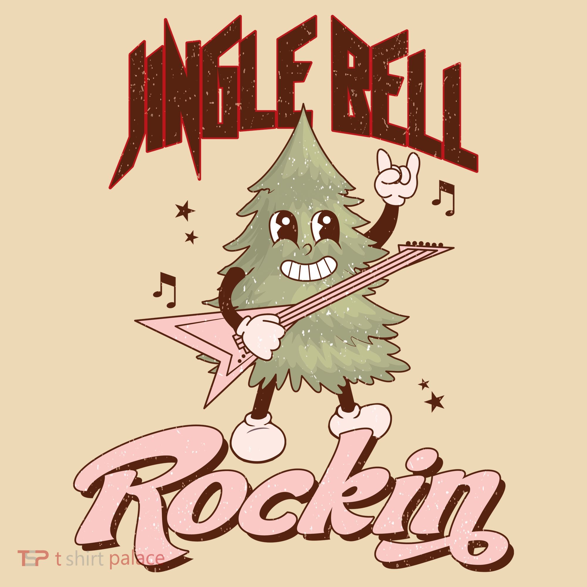 Jingle Bell Rockin Guitar Tree Tote Bag