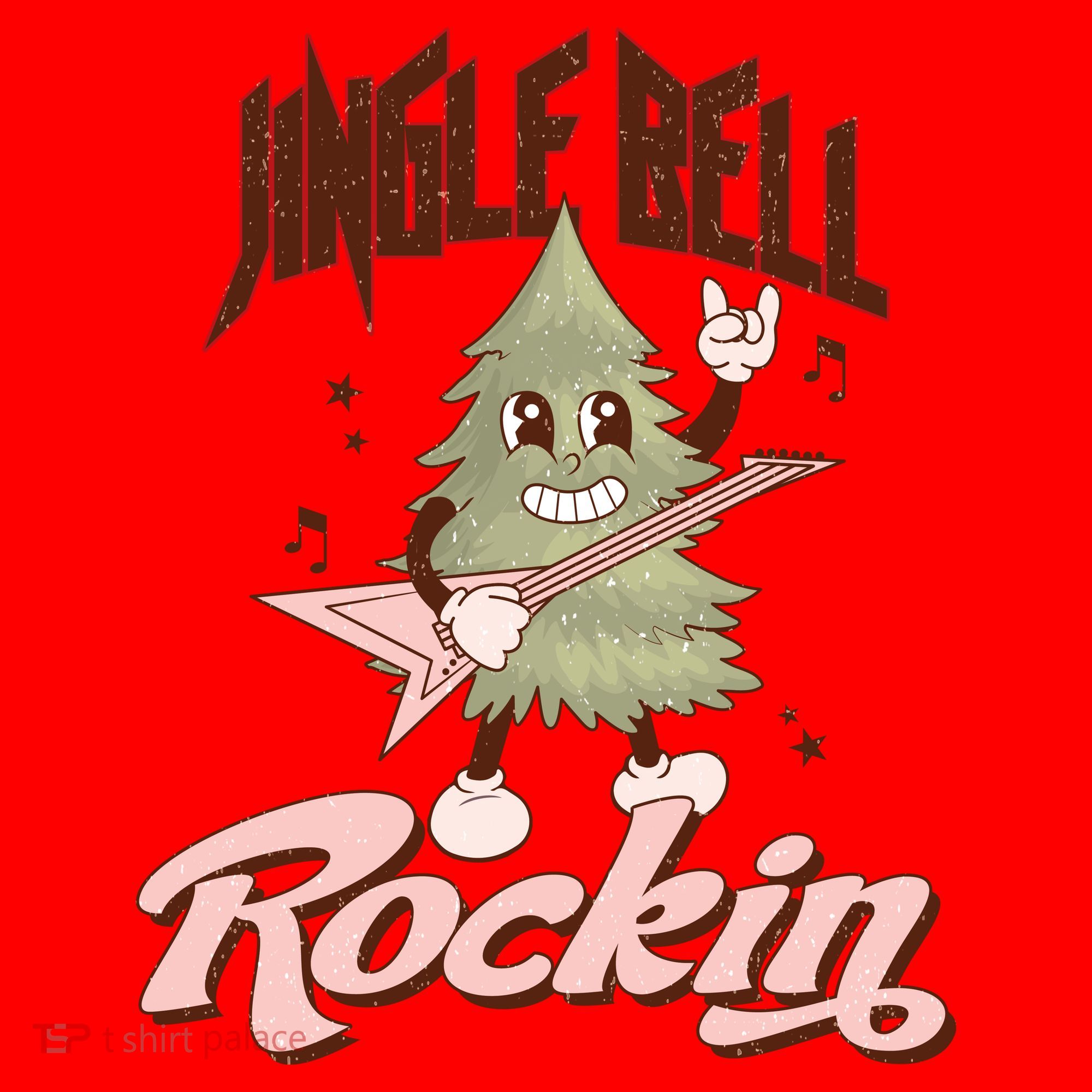 Jingle Bell Rockin Guitar Tree Santa Hat