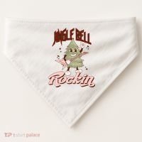 Jingle Bell Rockin Guitar Tree USA-Made Doggie Bandana thumb 0