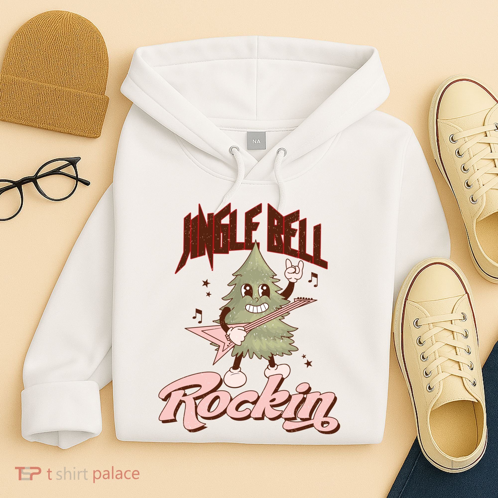 Jingle Bell Rockin Guitar Tree Hoodie
