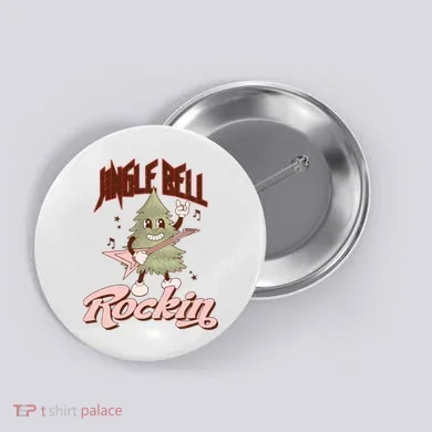 Jingle Bell Rockin Guitar Tree Button