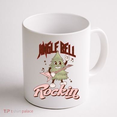 Jingle Bell Rockin Guitar Tree Coffee Mug back