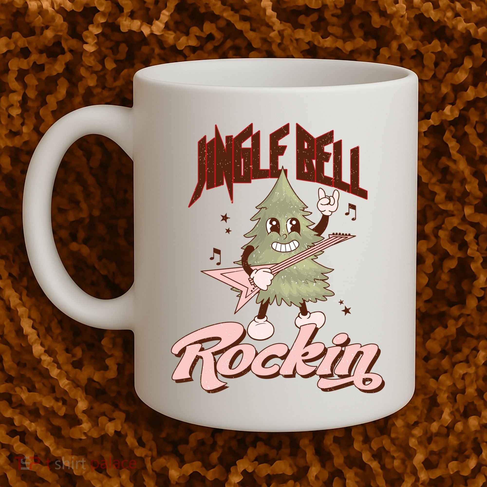 Jingle Bell Rockin Guitar Tree Coffee Mug