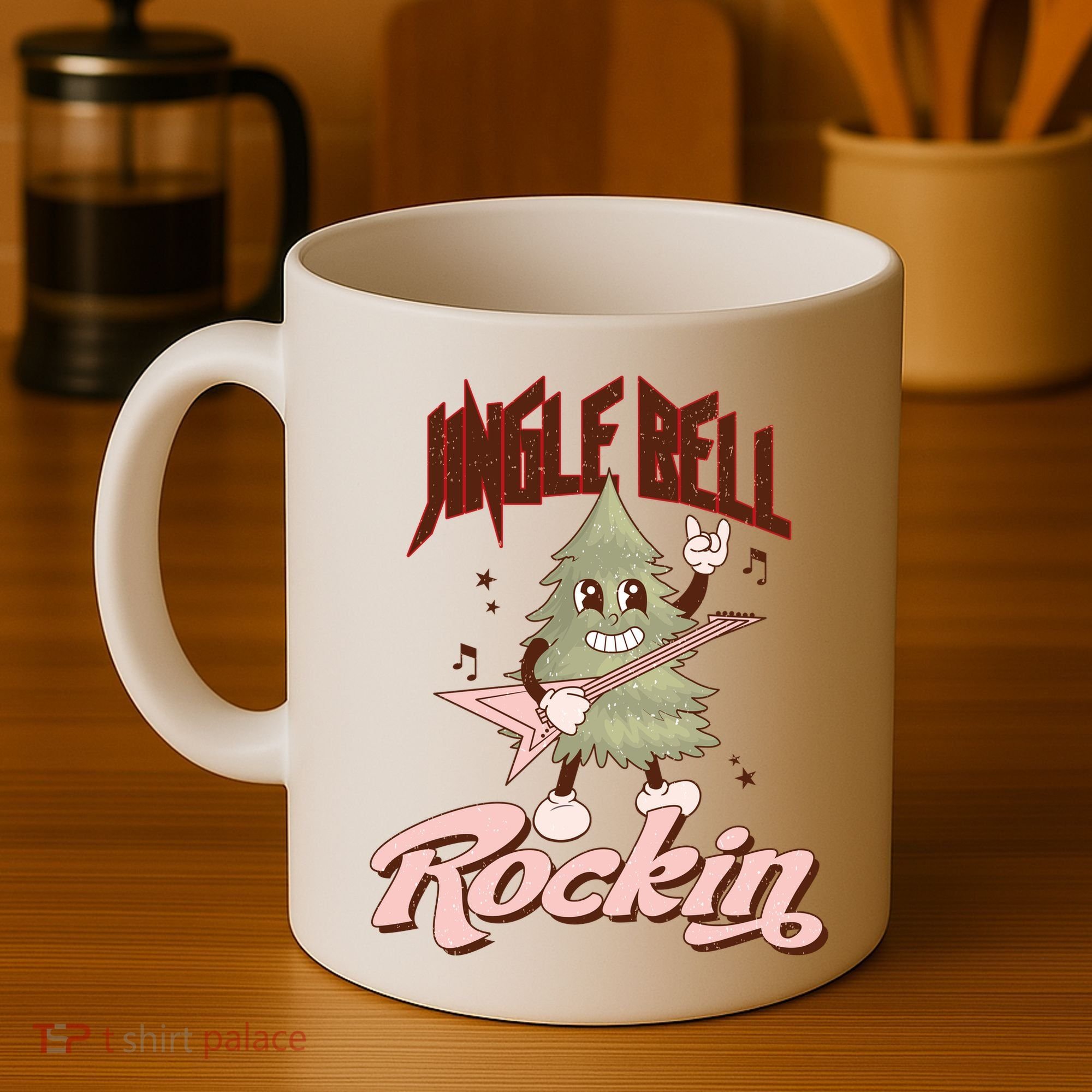 Jingle Bell Rockin Guitar Tree Coffee Mug