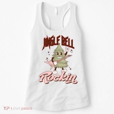 Jingle Bell Rockin Guitar Tree Women's Tank Top