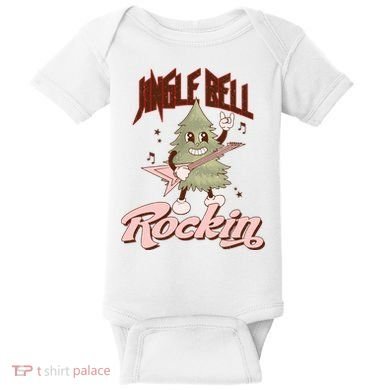 Jingle Bell Rockin Guitar Tree Baby Bodysuit
