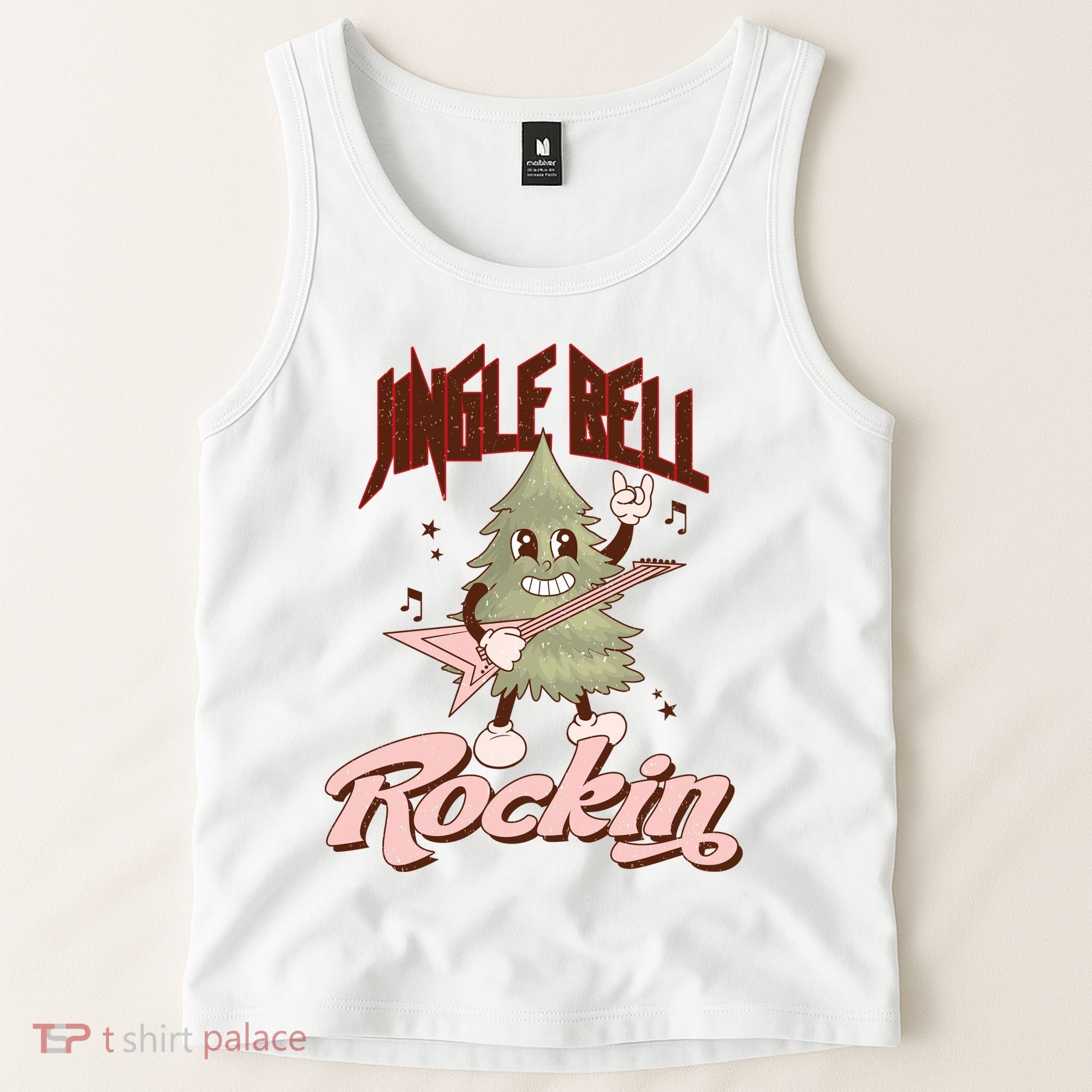Jingle Bell Rockin Guitar Tree Tank Top