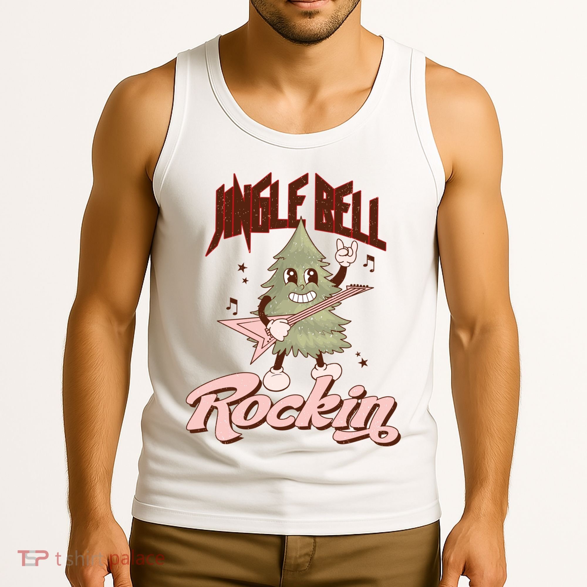 Jingle Bell Rockin Guitar Tree Tank Top