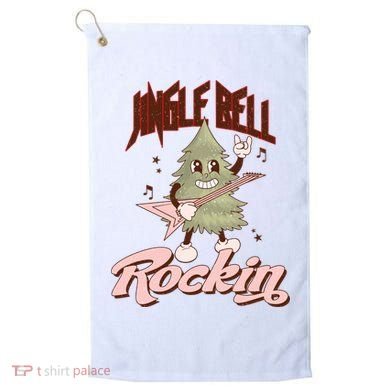 Jingle Bell Rockin Guitar Tree Golf Towel