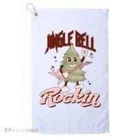Jingle Bell Rockin Guitar Tree Golf Towel thumb 0