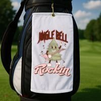 Jingle Bell Rockin Guitar Tree Golf Towel thumb 2