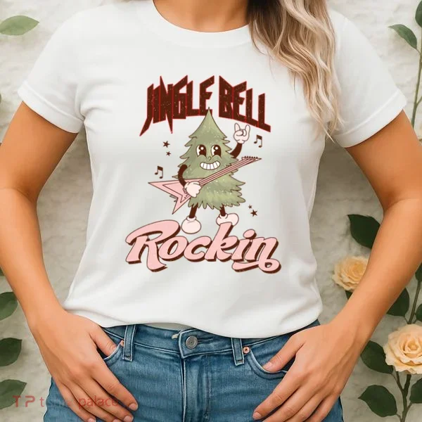 Jingle Bell Rockin Guitar Tree Women's T-Shirt