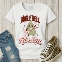 Jingle Bell Rockin Guitar Tree Women's T-Shirt thumb 3