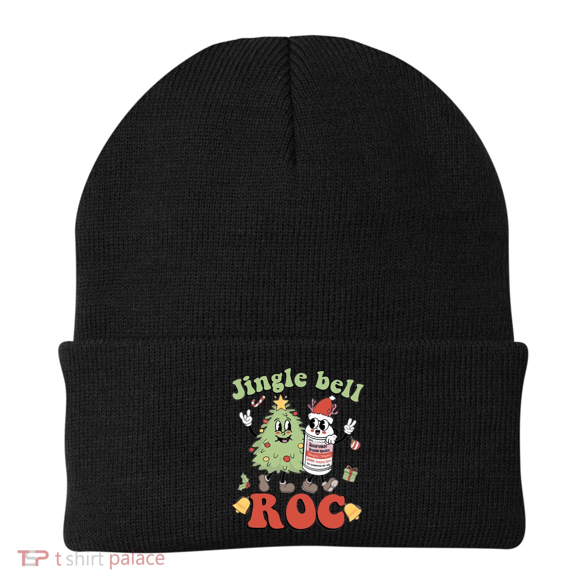 Jingle Bell Roc Icu Nurse Christmas Intensive Care Unit Gift Beanie