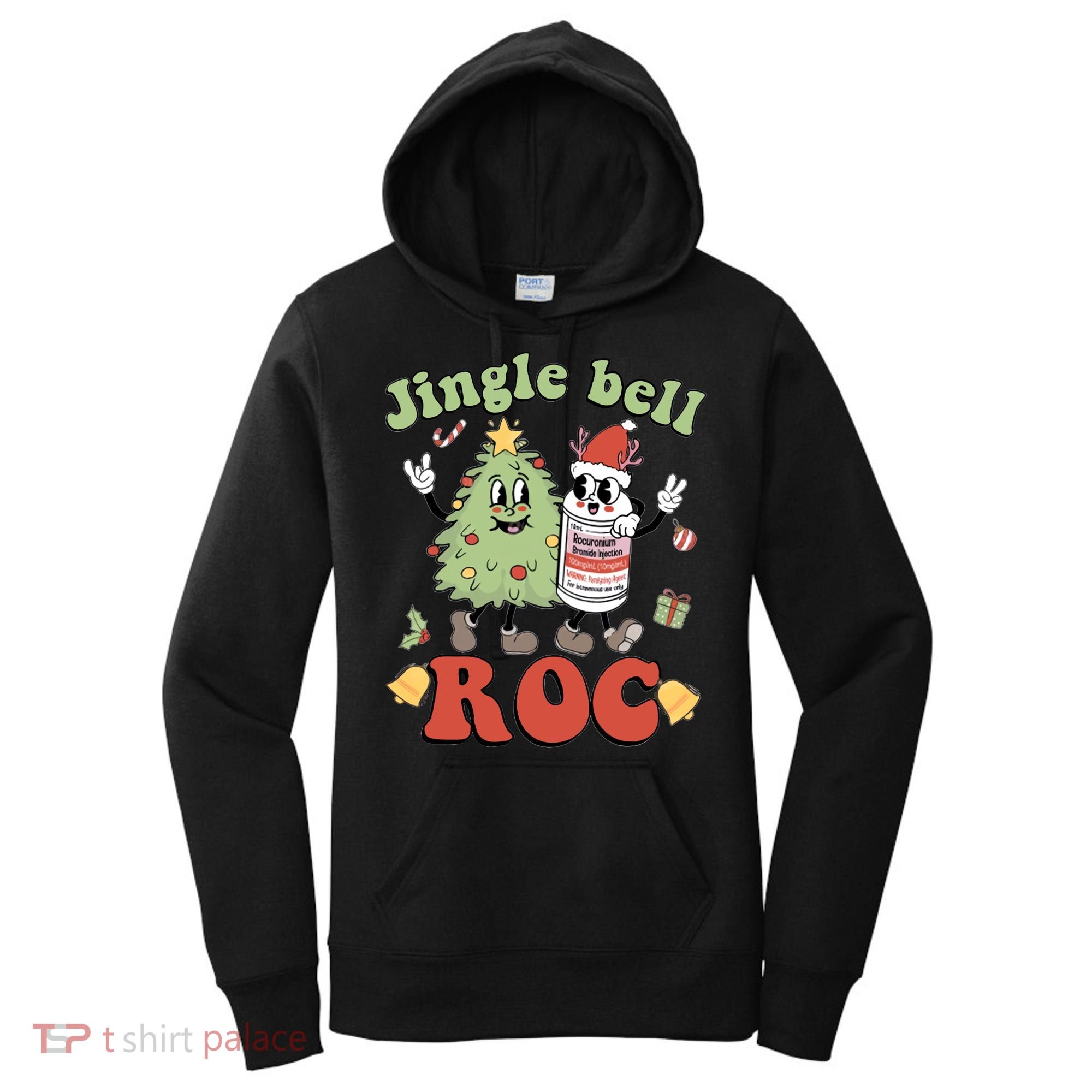 Jingle Bell Roc Icu Nurse Christmas Intensive Care Unit Gift Women's Hoodie