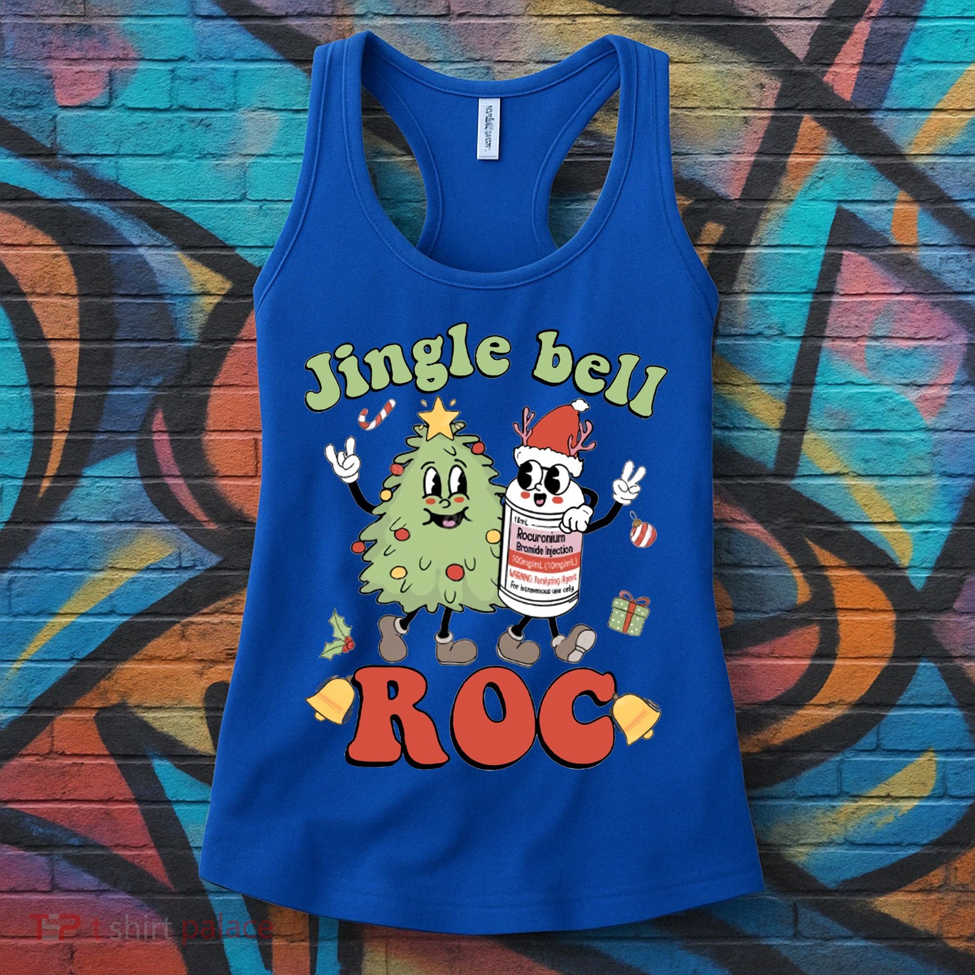 Jingle Bell Roc Icu Nurse Christmas Intensive Care Unit Gift Women's Tank Top