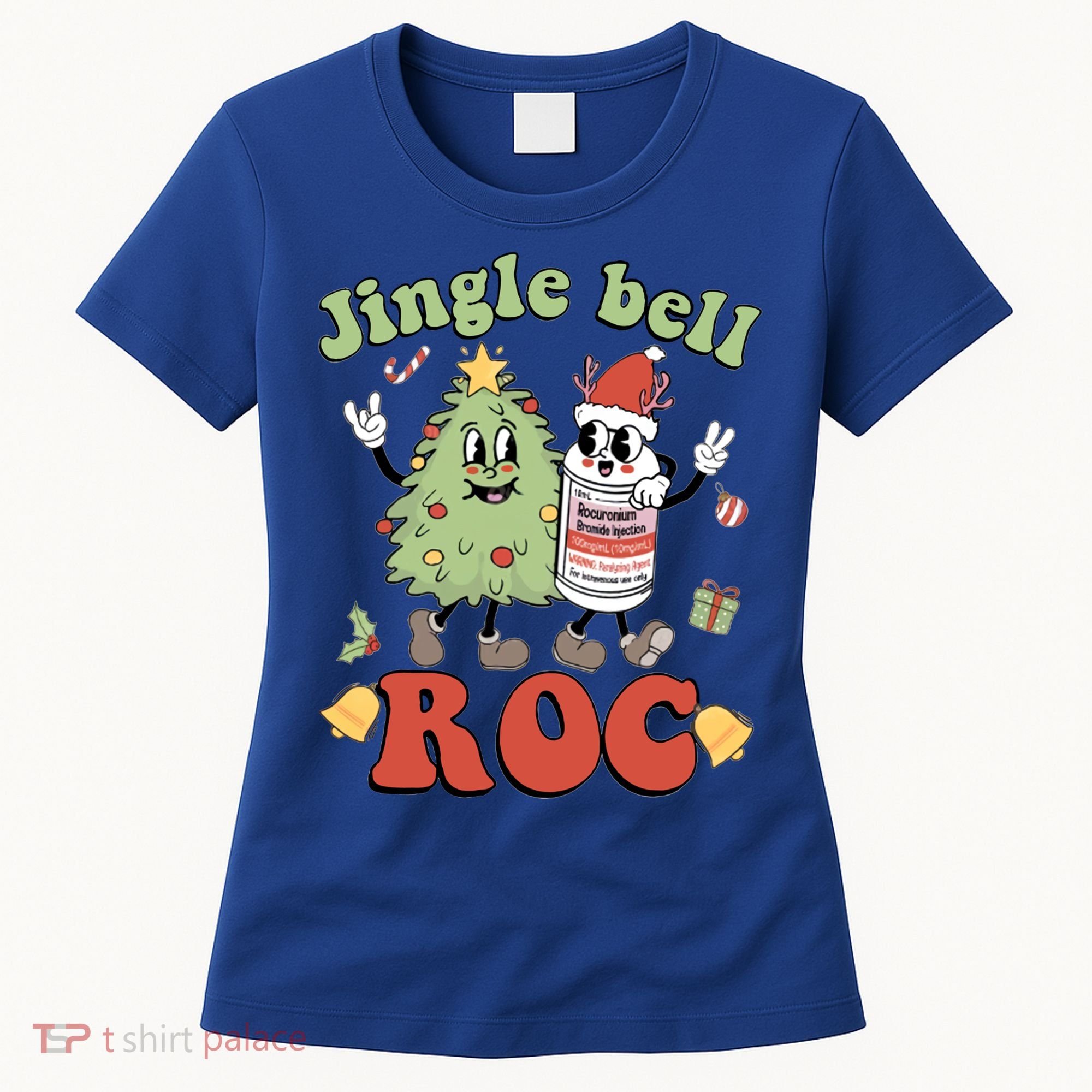 Jingle Bell Roc Icu Nurse Christmas Intensive Care Unit Gift Women's T-Shirt