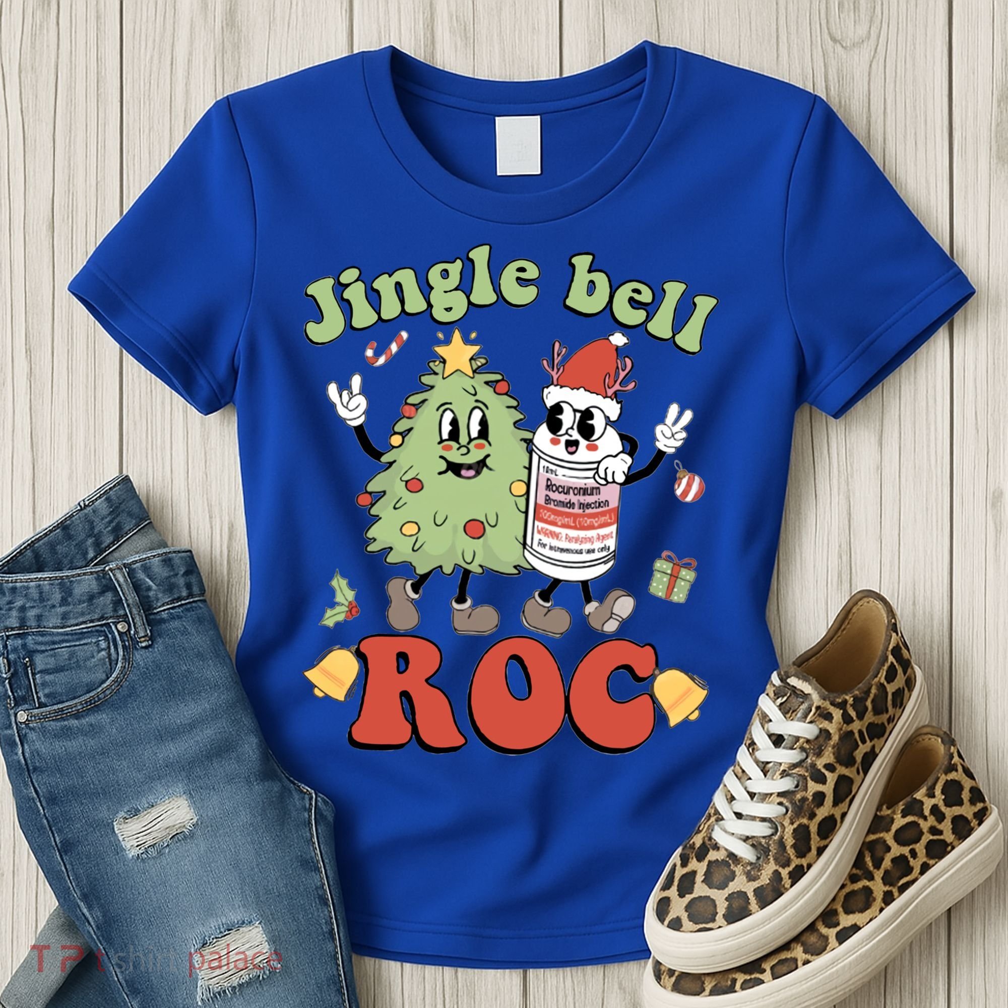 Jingle Bell Roc Icu Nurse Christmas Intensive Care Unit Gift Women's T-Shirt