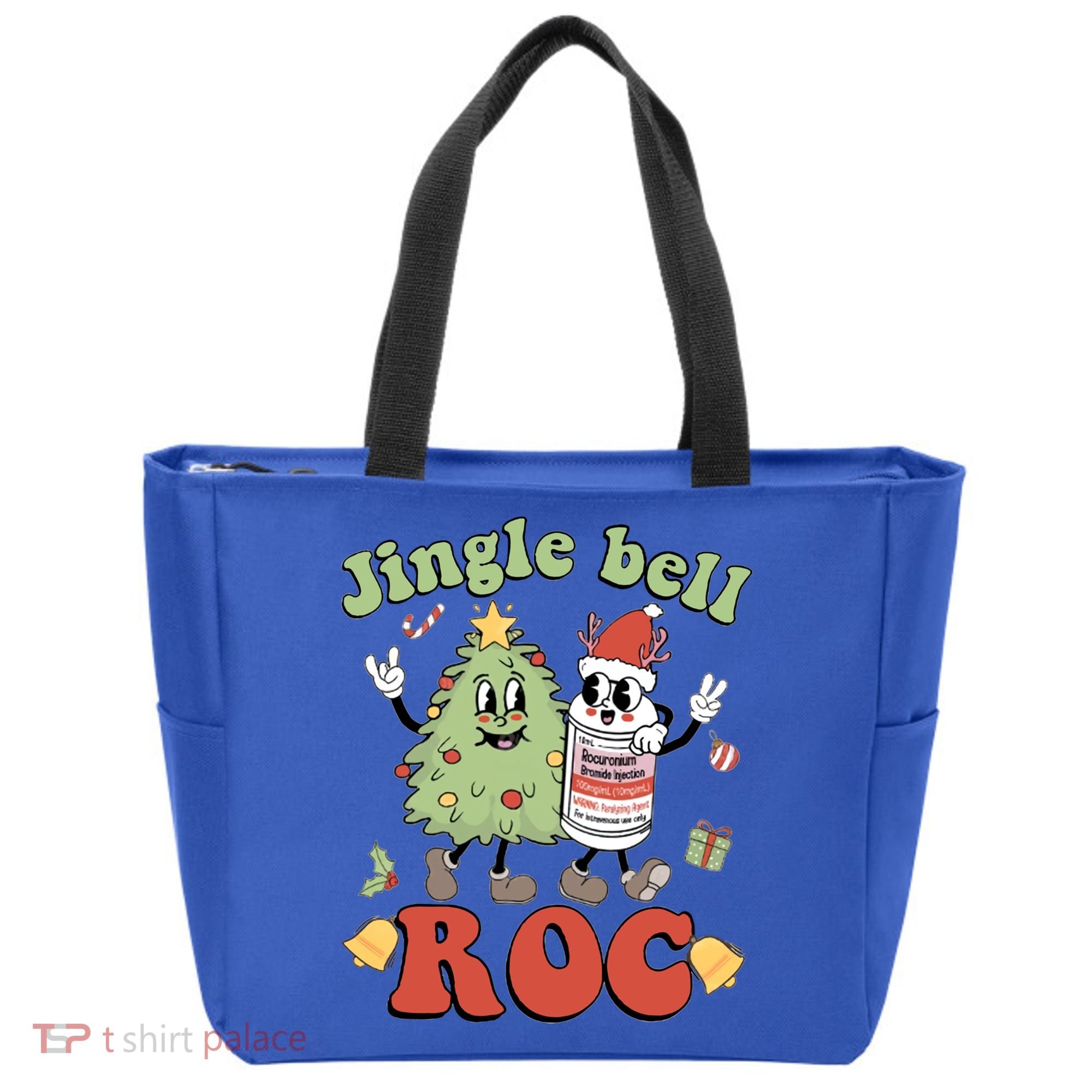 Jingle Bell Roc Icu Nurse Christmas Intensive Care Unit Gift Tote Bag