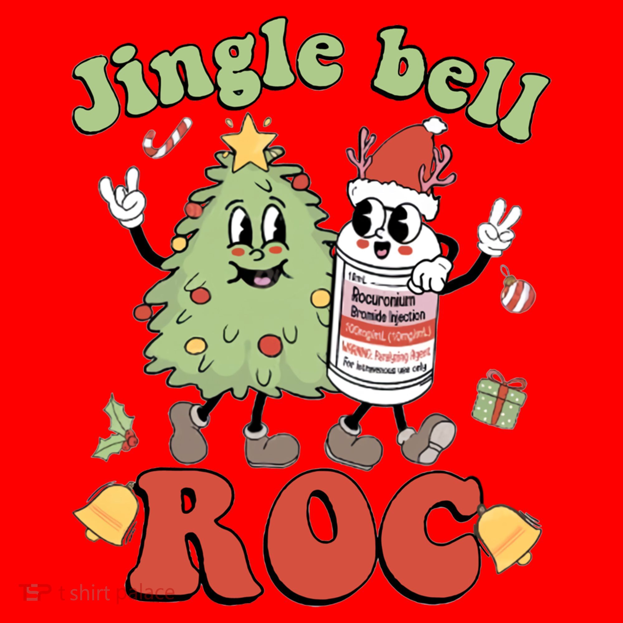 Jingle Bell Roc Icu Nurse Christmas Intensive Care Unit Gift Santa Hat
