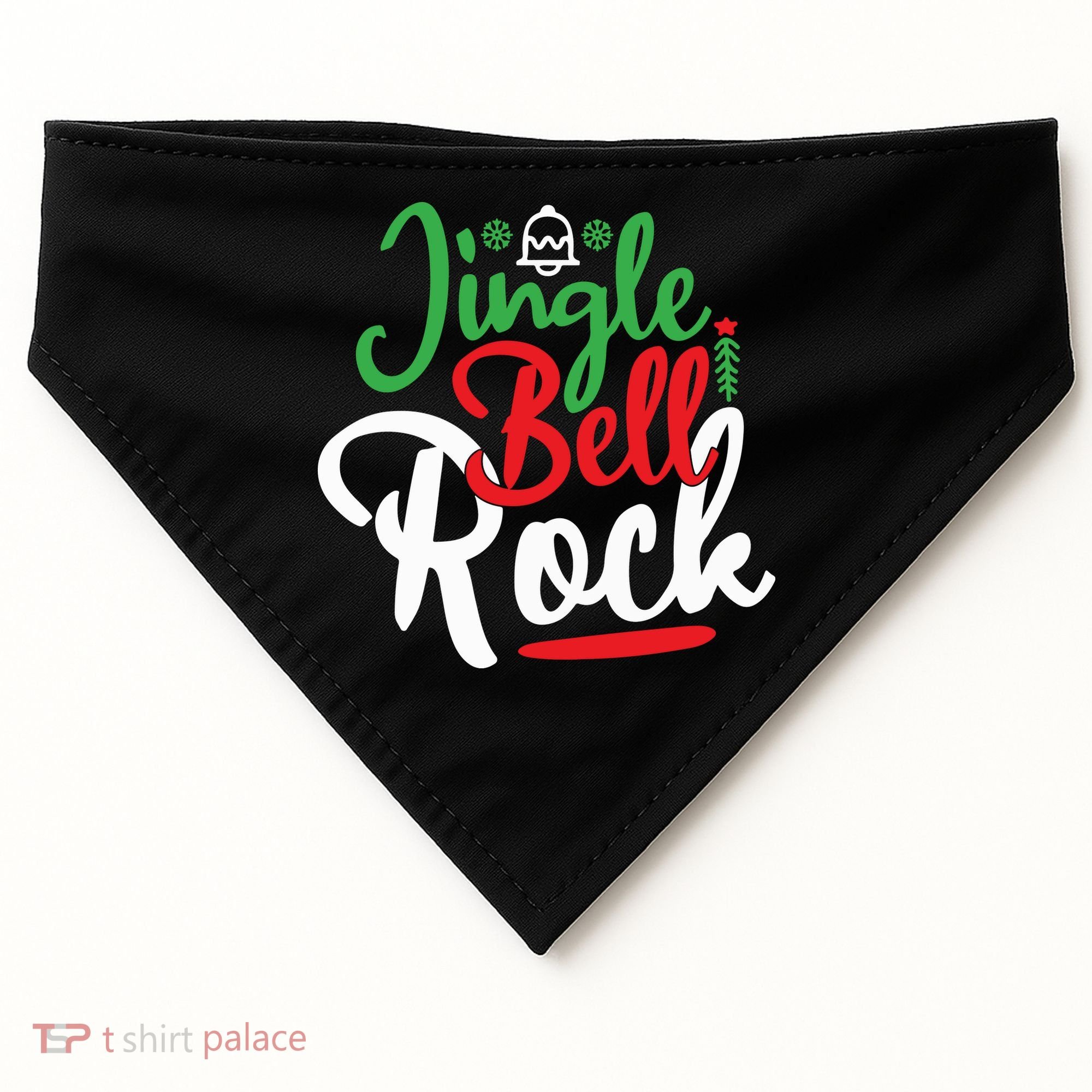 Jingle Bell Rock Christmas USA-Made Doggie Bandana