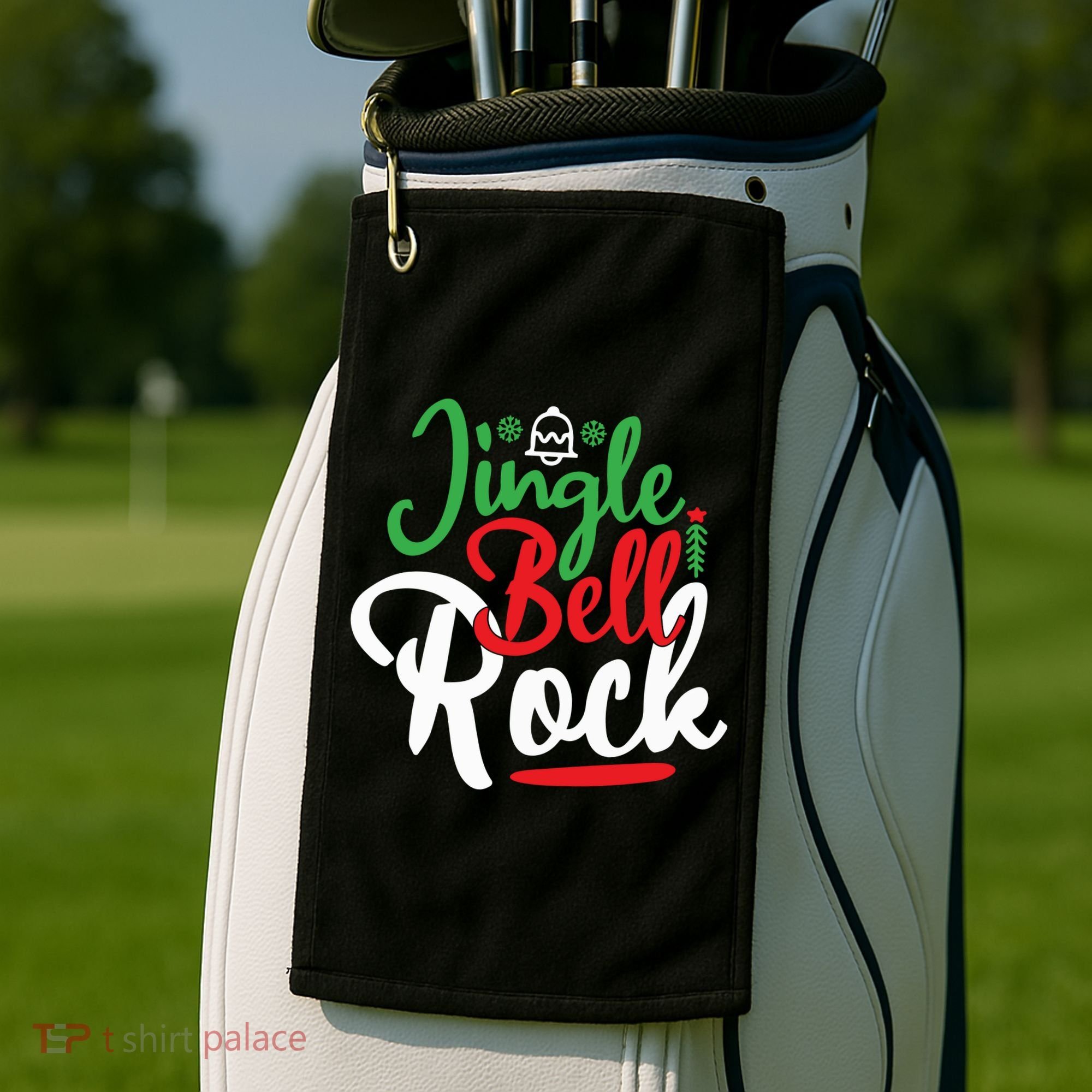 Jingle Bell Rock Christmas Golf Towel