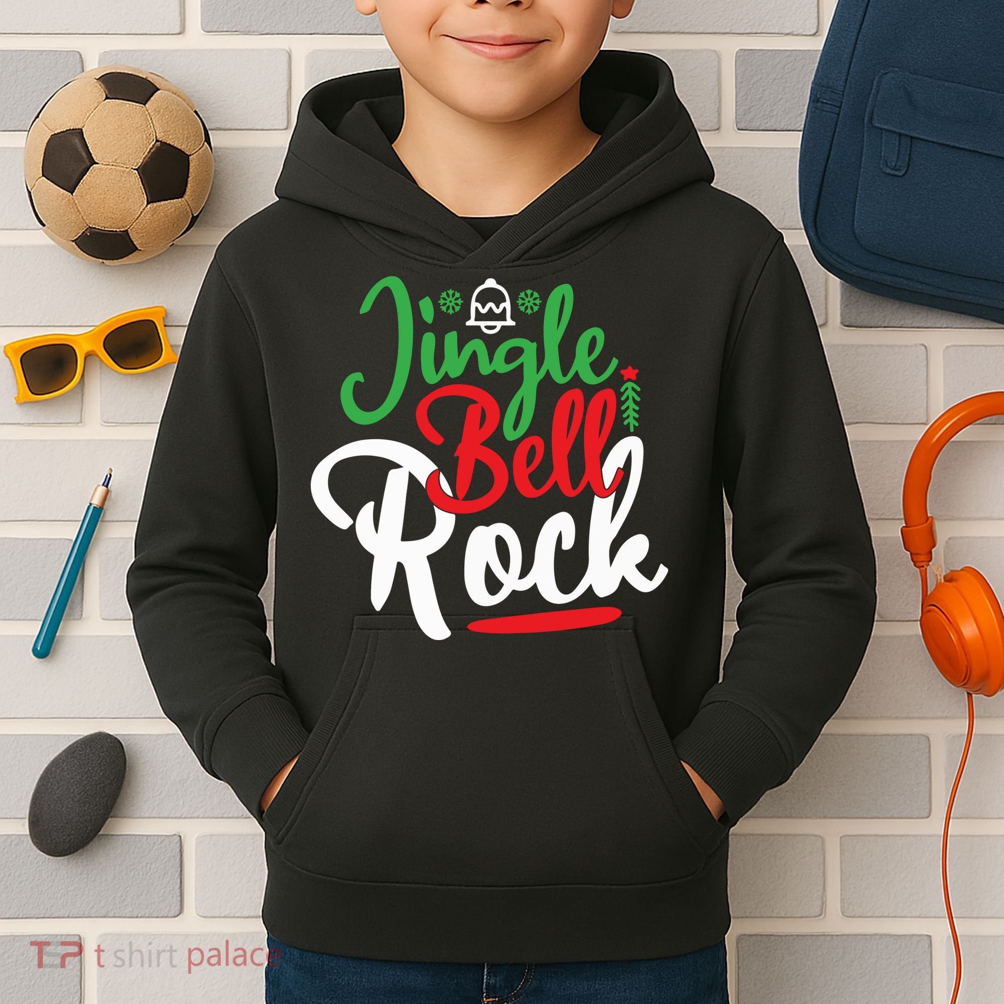 Jingle Bell Rock Christmas Kids Hoodie
