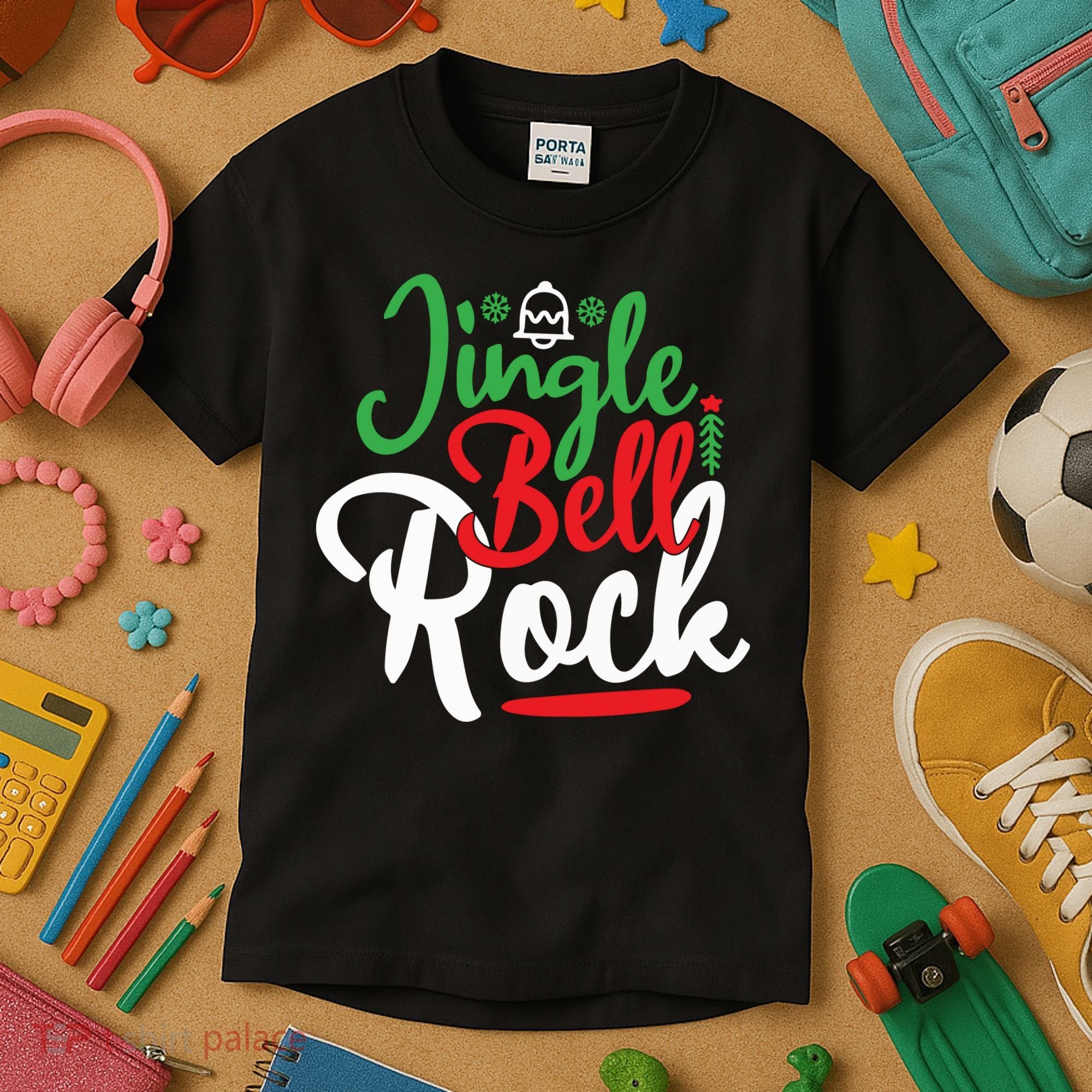 Jingle Bell Rock Christmas Kids T-Shirt