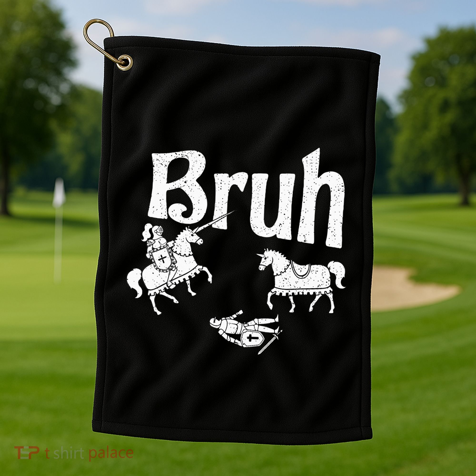 Jousting Bro Renaissance Festival Medieval Golf Towel