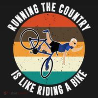 Joe Biden Running The Country Is Like Riding A Bike Women's Hoodie thumb 2