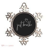 Just Breathe Simple Hand Lettered Calligraphy With A Heart Ornament thumb 0