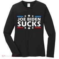 Joe Biden Sucks, Anti Biden Women's Long Sleeve Shirt thumb 0