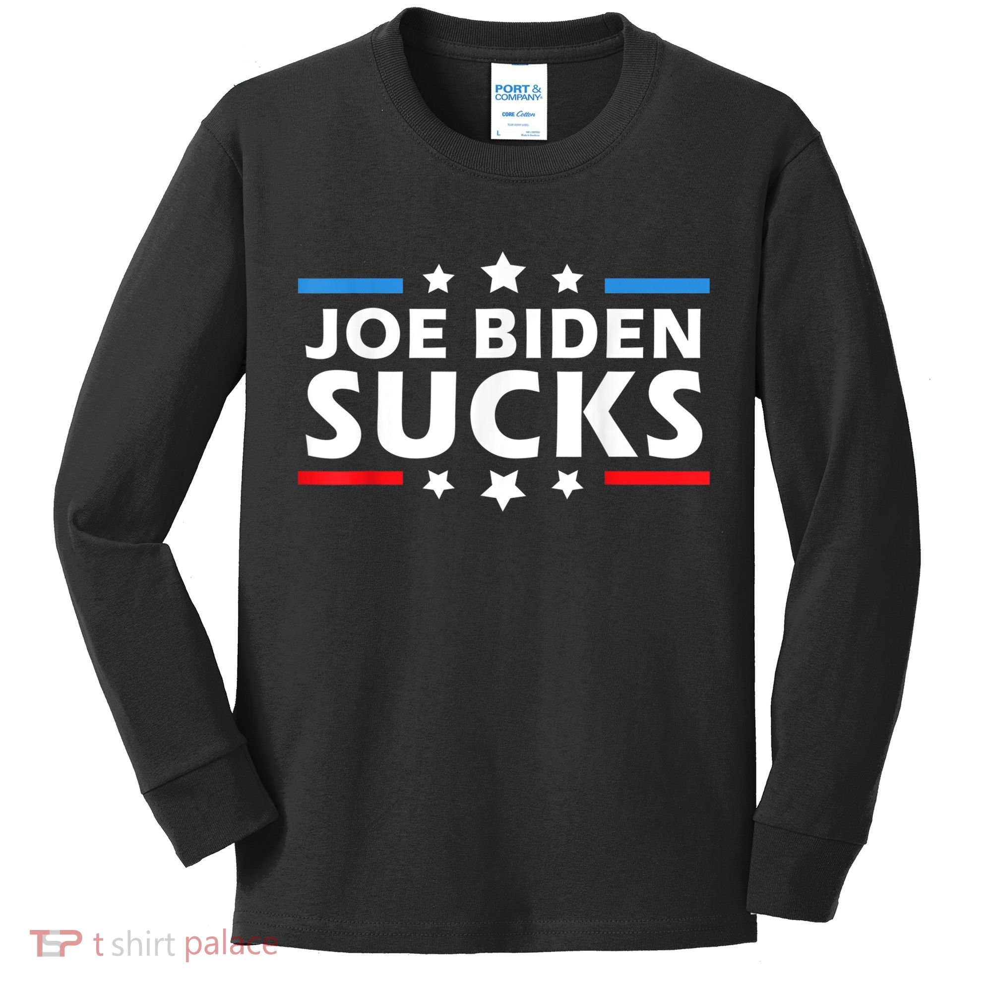 Joe Biden Sucks, Anti Biden Kids Long Sleeve Shirt
