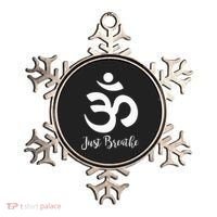 Just Breathe Spiritual Yoga Symbol Namaste Ornament thumb 0