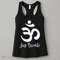 Just Breathe Spiritual Yoga Symbol Namaste Women's Tank Top thumb 3