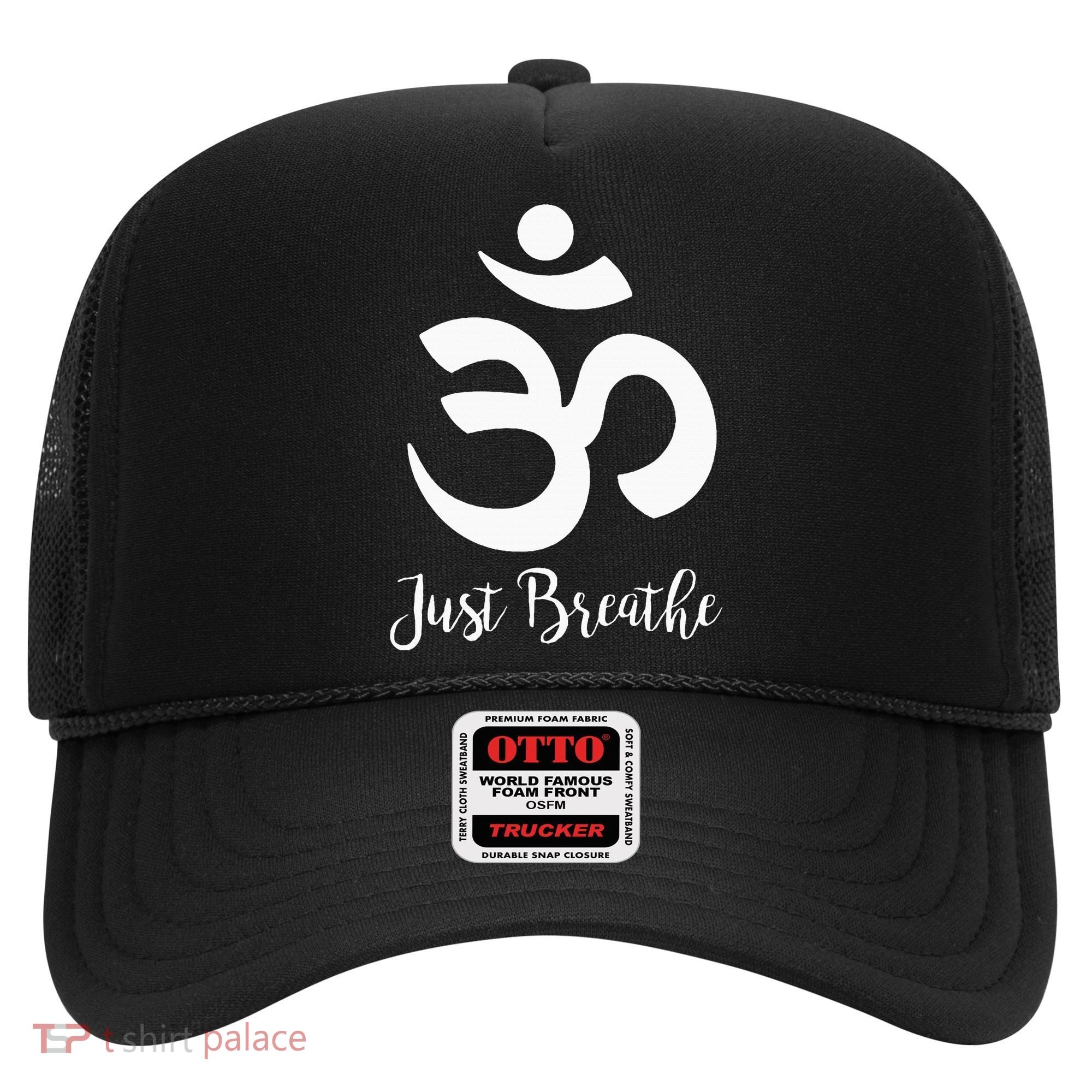 Just Breathe Spiritual Yoga Symbol Namaste Hat