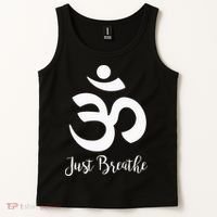 Just Breathe Spiritual Yoga Symbol Namaste Tank Top thumb 2