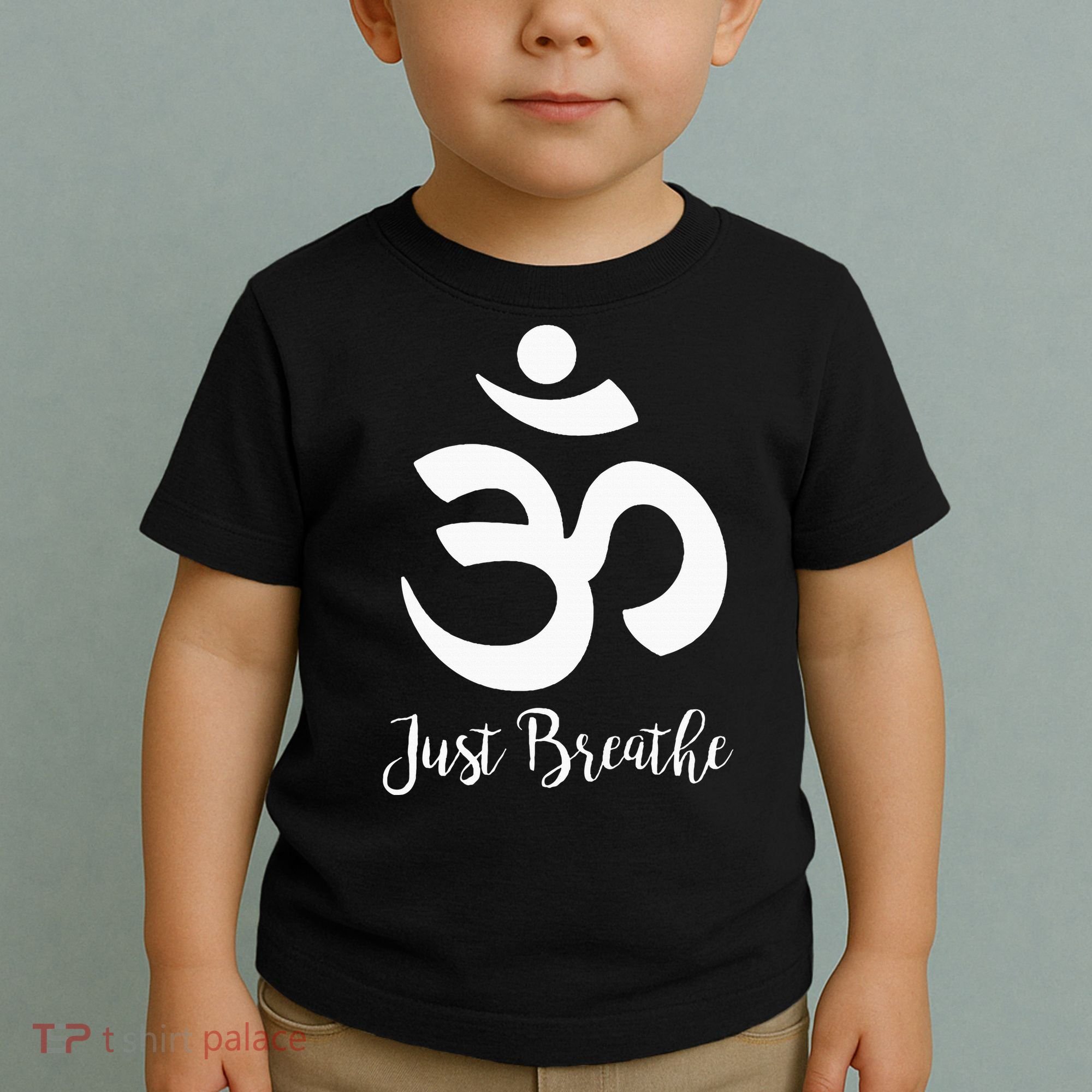 Just Breathe Spiritual Yoga Symbol Namaste Toddler T-Shirt