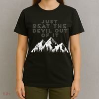 Just Beat The Devil Out Of It Mountain Scene Artist Humor T-Shirt thumb 4