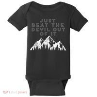 Just Beat The Devil Out Of It Mountain Scene Artist Humor Baby Bodysuit thumb 0