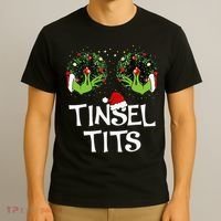 Jingle Balls Tinsel Tits Couples Christmas Matching Couple T-Shirt thumb 3